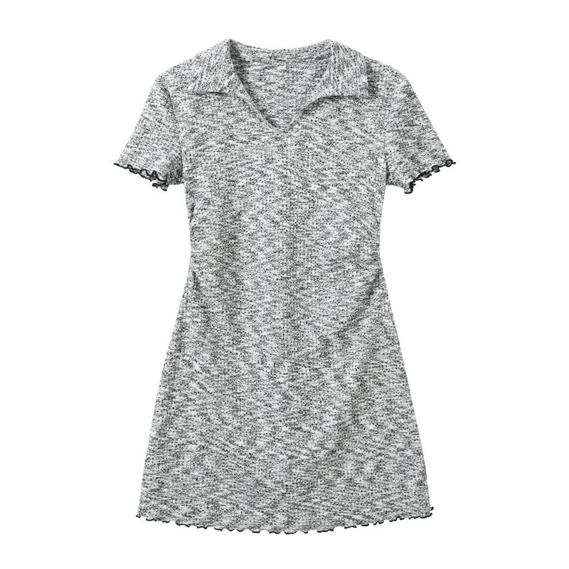 

Women s Summer Lapel A-Line Mini Dress M
