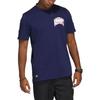 Adidas Alphabet Print Round Neck Short Sleeve T-Shirt Men Tops Navy-Blue H54655