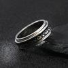 Rotatable Flame Pattern Ring For Men Women Stainless Steel Classic Fashion Ring Unisex Accessories Trendy Designer Zircon Gift
