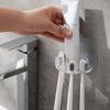 Toothbrush Toothpaste Holder Strong Load-bearing Punch Free Wall Mounted Shaver Organizer Toothbrush Storage Rack