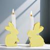 Rabbit Candlestick Silicone Mold Gypsum Plaster Mold Easter Candle Holder Molds for DIY Jewelry Organizer Home Decor