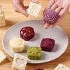 1 Set DIY Mondkuchenform Kunststoff Handpresse Gebäckform Kuchenmodell Gebäckprägung Machen Küchenbackwerkzeug