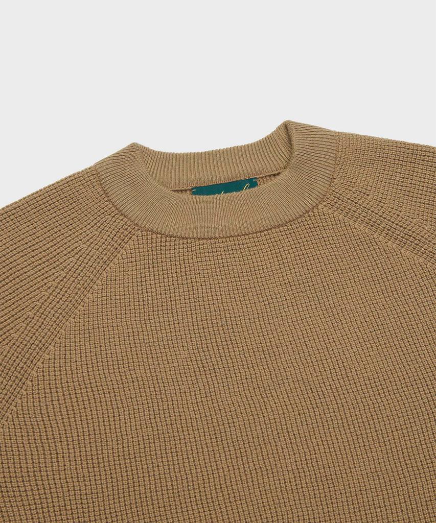 Yaichi Waffle Knit Merino Wool Sweater - Taupe