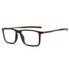 Men's Sports Style Eyeglass Frame with TR90 Anti-Blue Light Lenses and Aluminum-Magnesium Legs, Myopia Compatible, Model 5832