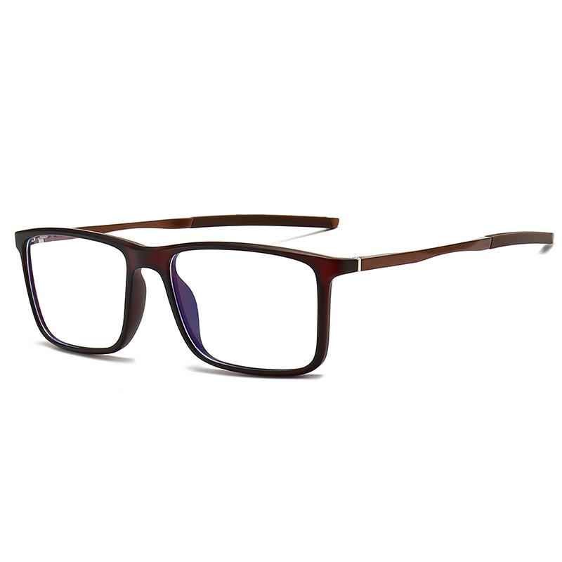 Men's Sports Style Eyeglass Frame with TR90 Anti-Blue Light Lenses and Aluminum-Magnesium Legs, Myopia Compatible, Model 5832