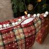 45x45cm Square Pillow Cases Christmas Scottish Tartan Plaid Cushion Covers Bed Sofa Pad Party Decor Snowflake Throw Pillow Cover