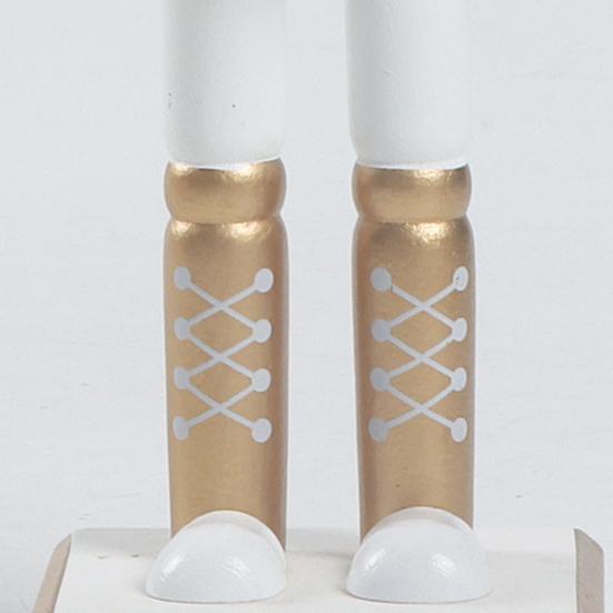 Yousheng 10" Nutcracker Figurines Wooden Christmas Nutcracker Soldier Ornament Standing Nutcracker Figure for Fireplace Shelf Tabletop Decor