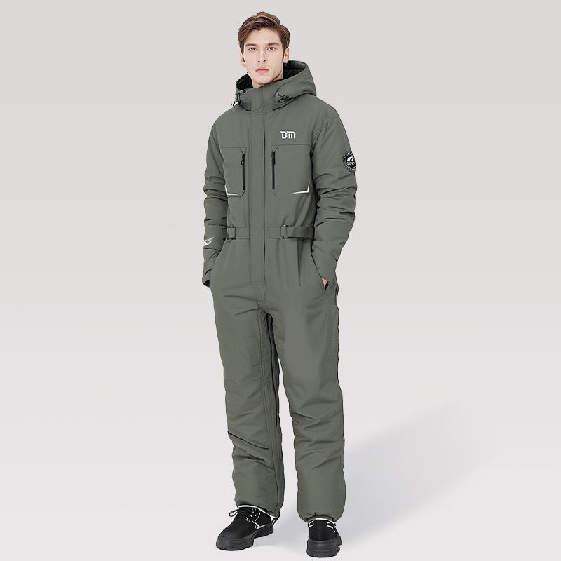 Motorcycle Riding Winter Coldproof Clothing Winter Fashion Waist Designwarm Cotton Jumpsuit Thickened Waterproof Snowmobile Suit