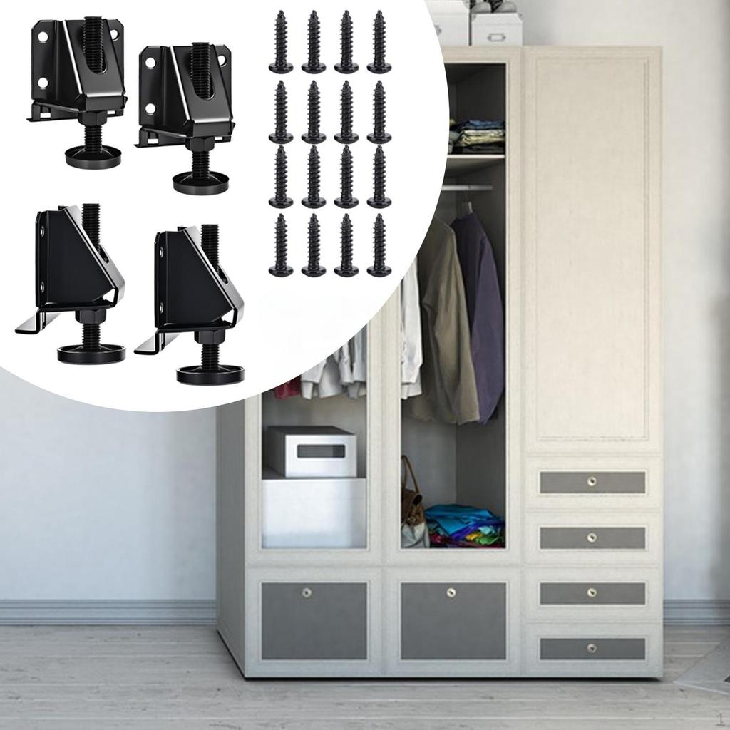 Leg Leveler Adjustable High Performance Easy to Install Wardrobe Feet Leveling for Furniture
