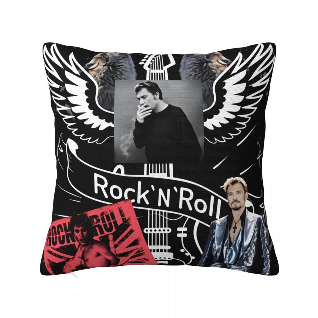3D Printing Johnny Hallyday Rock Star Pillow Cover Morden Pillow Case For Sofa Bedroom Home Decor Cushion Cover Soft Pillowcases