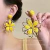 Silver Needle Retro French Flower Earrings Women's High Sense Niche Temperament Pearl Stud Earrings Ins Style Earrings