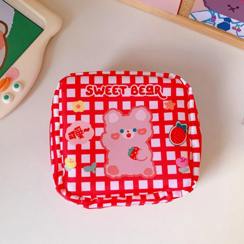 Girls Sanitary Napkin Storage Bag Portable Large-capacity Key Headphone Carrying Bag Coin Purse
