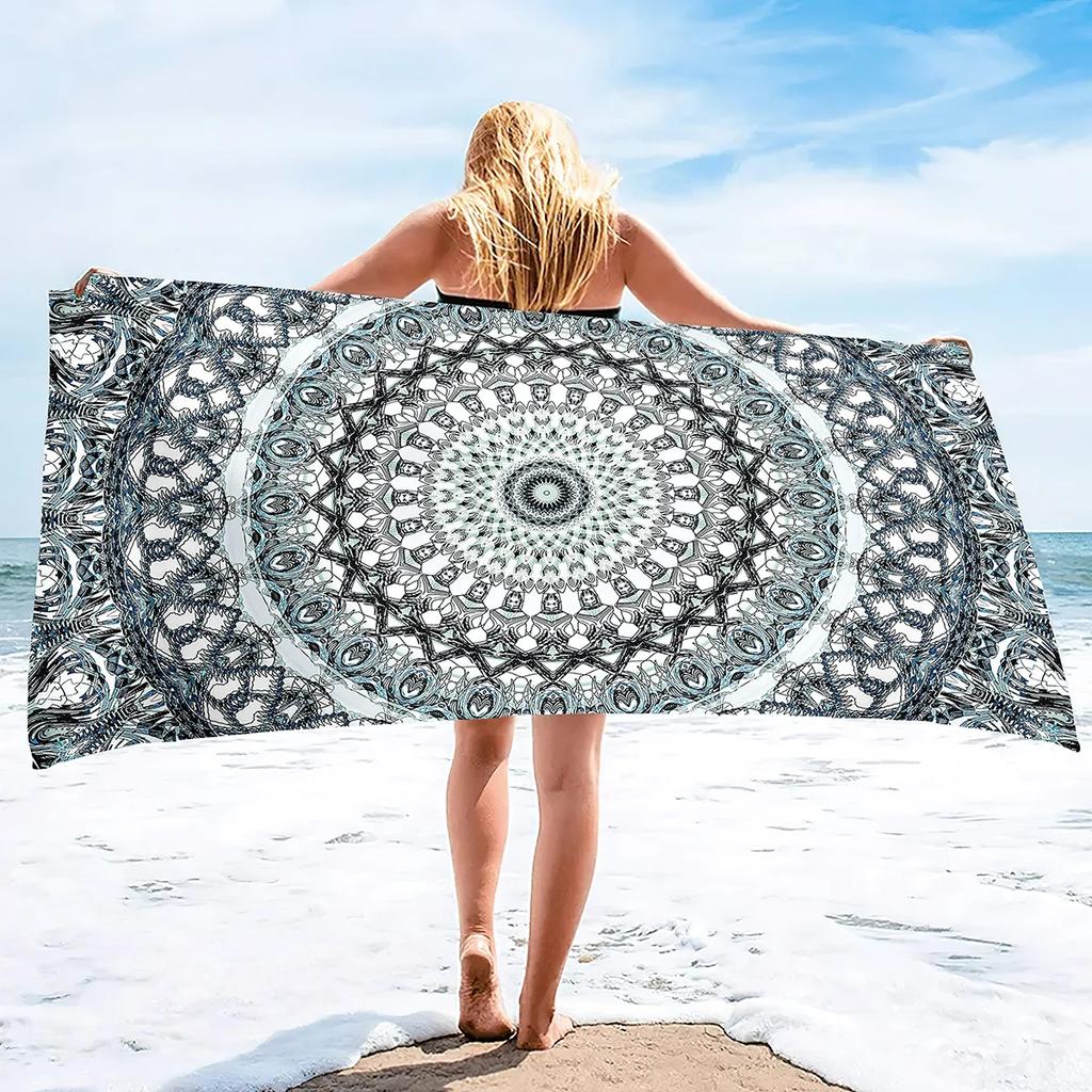Oversize Beach Towel Clearance Towels, Boho Mandala Cool Travel Pool Towel, Lightweight Sand Free Quick Dry Travel Towels