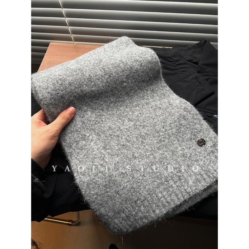 

Woolen Knitted Small Scarf for Women Warm and Cold Proof in Autumn and Winter Soft Woolen Neck Protection Scarf 175*23cm