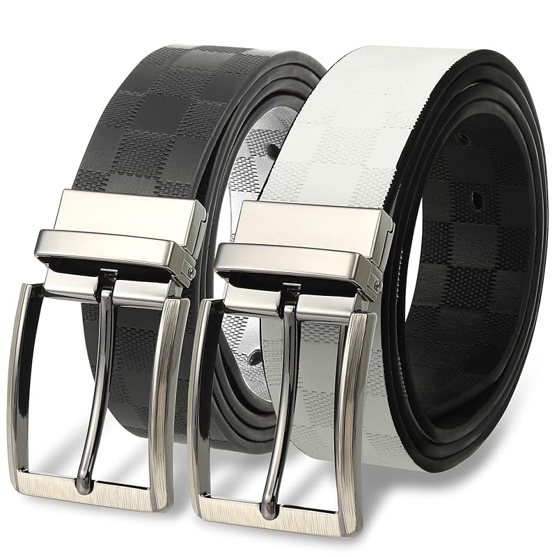 

[Loyaly] belt men s reversible business genuine leather leather black gentleman Fashionable casual Large size rotary belt adjustable length With gift