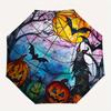 Halloween Stained Window Film - Spooky Decor for Your Home!Umbrella, Portable 3-Fold Compact Umbrella,Christmas Gift ES594