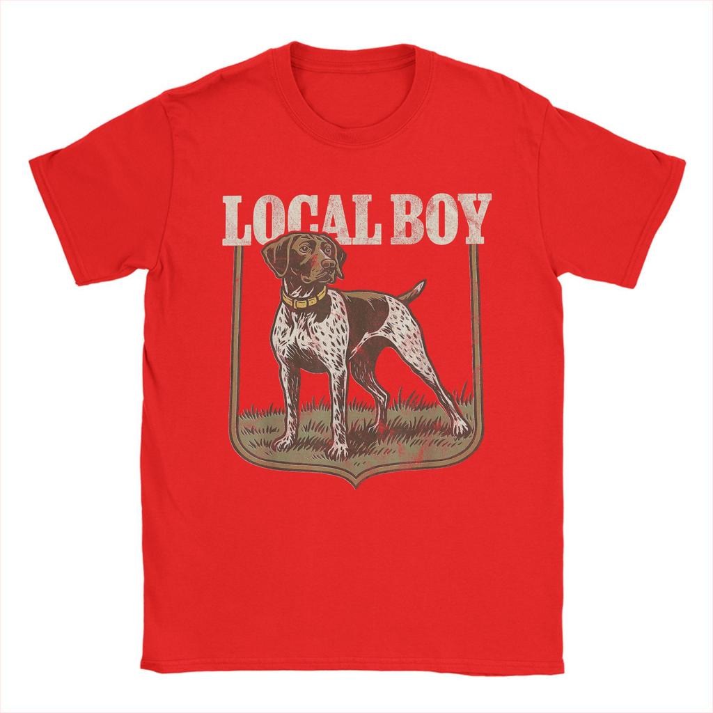 Local Boy Hunting Dog Retro Southern Country Pride T Shirts for Men Cotton Cool T-Shirts Round Neck Tee Shirt Short Sleeve Tops