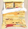 MINISO Winnie the Pooh Duvet Cover Set Comforter Bedding 3d Children'S Bedding Set 3-Piece 1 Quilt Cover King Size