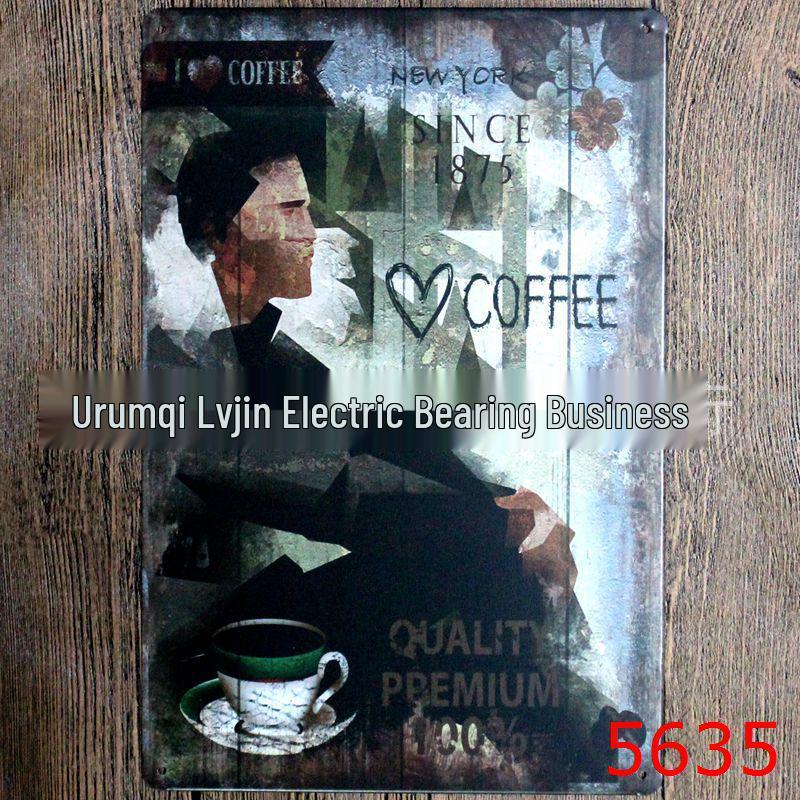 Vintage Coffee Tin Sign for Restaurant or Home Decor