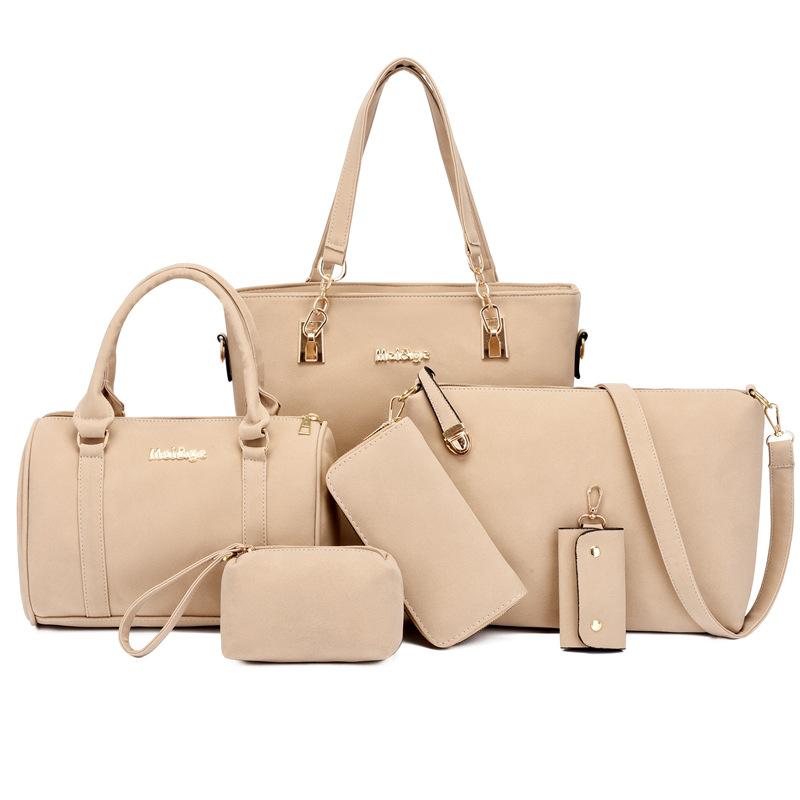 Multi-piece New Pu Fashion Mother and Child Bag Six-piece Set Portable Shoulder Messenger Women's Bag