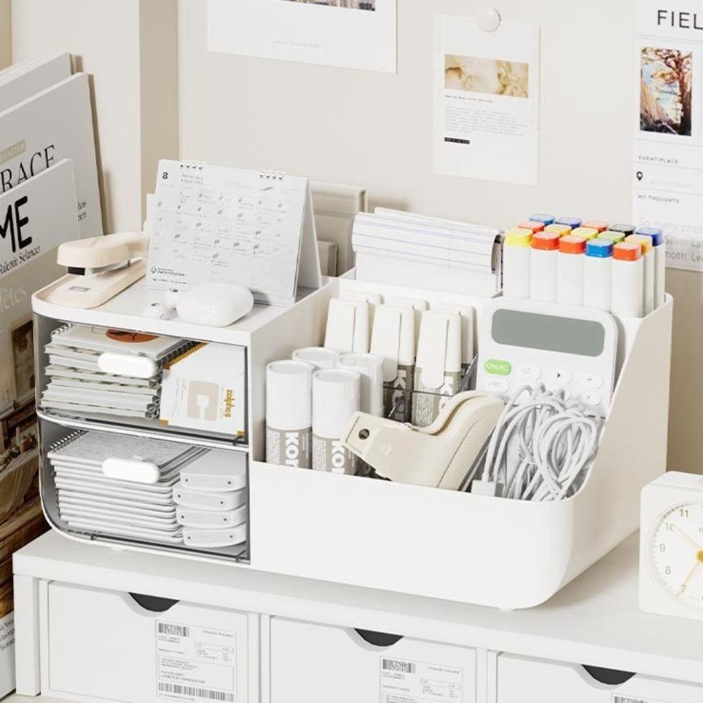 Pen Holder Desktop Storage Organizer Multifunctional Cosmetics Organizer  Student