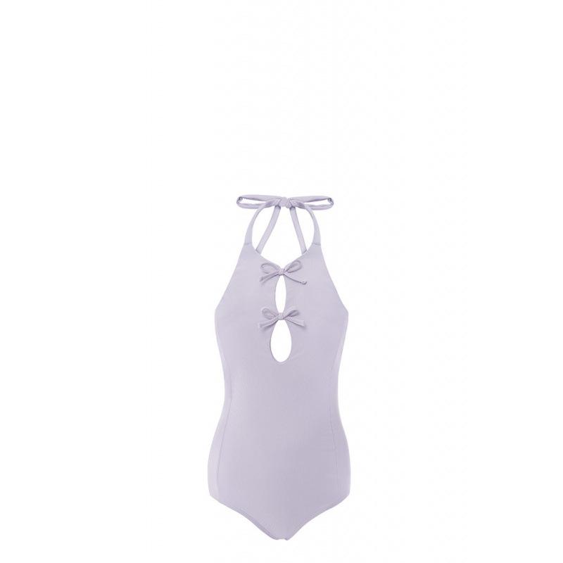 

1111 One-piece triangular swimsuit for women to cover their belly and look thin, beach vacation hot spring swimsuit [] M фиолетовый
