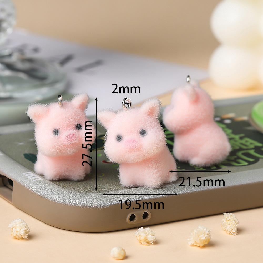 1pcs Resin Flocking Cute Cartoon Pendant DIY Pendant Jewelry