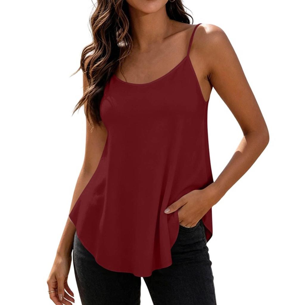 Women's Color Cutout Camisole Tank Top for Casual Daily Wear