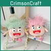 Plush Cute Hairy Doll Crossbody Bag With Zipper Closure For Daily Use