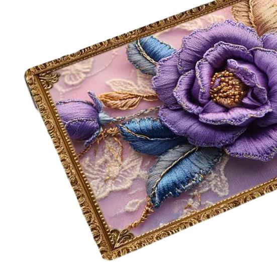 Floor Mat Non-Slip Rubber Backing Absorbent Quick-Drying Bath Rug Retro Style 3D Flower Pattern Kitchen Shower