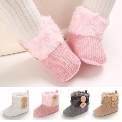 Baby Winter Snow Boots Infant Fleece Lined Warm Thickening Soft Sole Toddler Shoes For 0-18m Boys