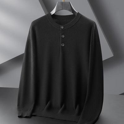 DIBINZE Men's Plus Size Cashmere Blend Pullover Sweater