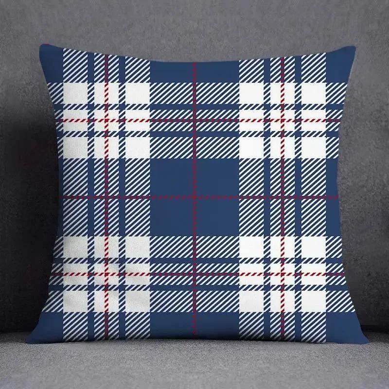 45x45CM Cushion Cover Geometric Pattern Polyester Blue Grey Pillowcase Upholstery Sofa Cushion Throw Pillow Home Decor Pillowcas