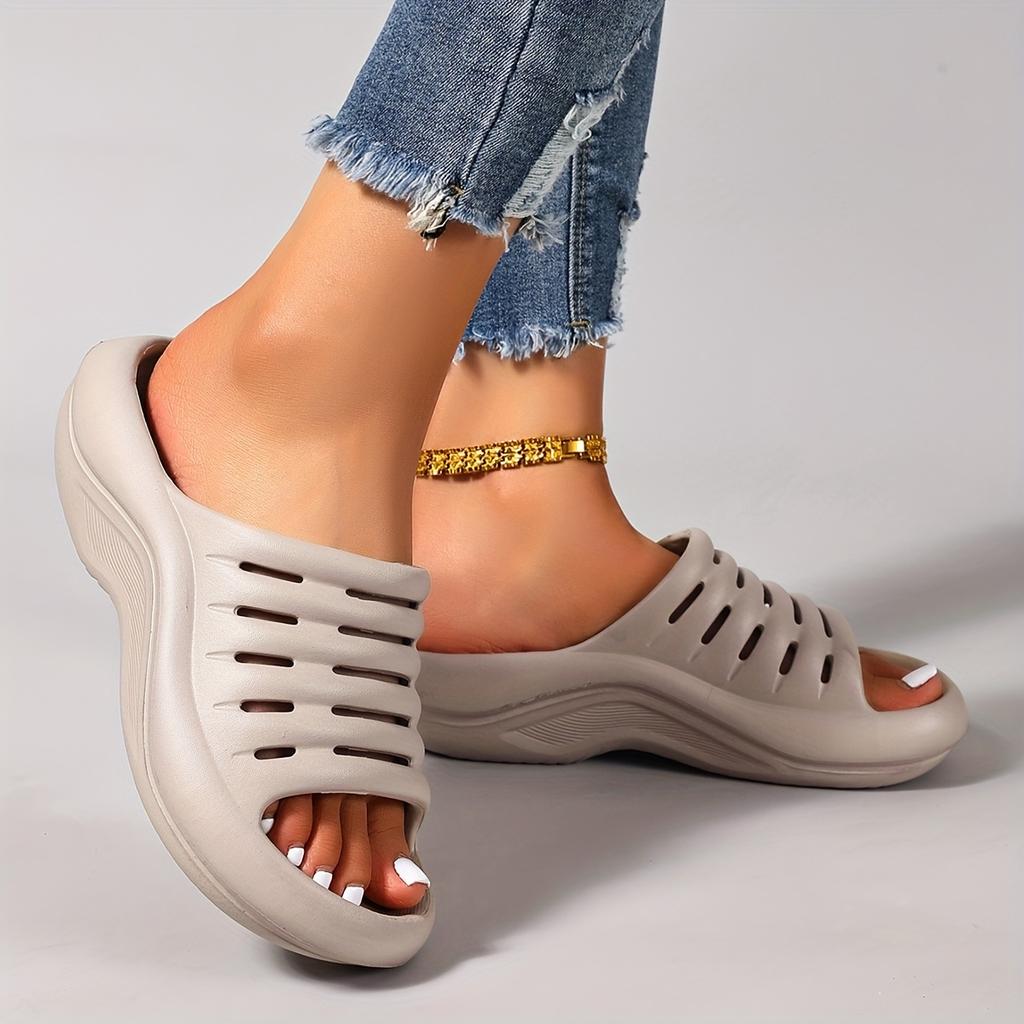Thick-Soled EVA Slippers - Lightweight Minimalist Design with Soft Non-Slip Sole & Cloud-Like Cushioning, Hand Wash/Dry Clean, Open Toe Design