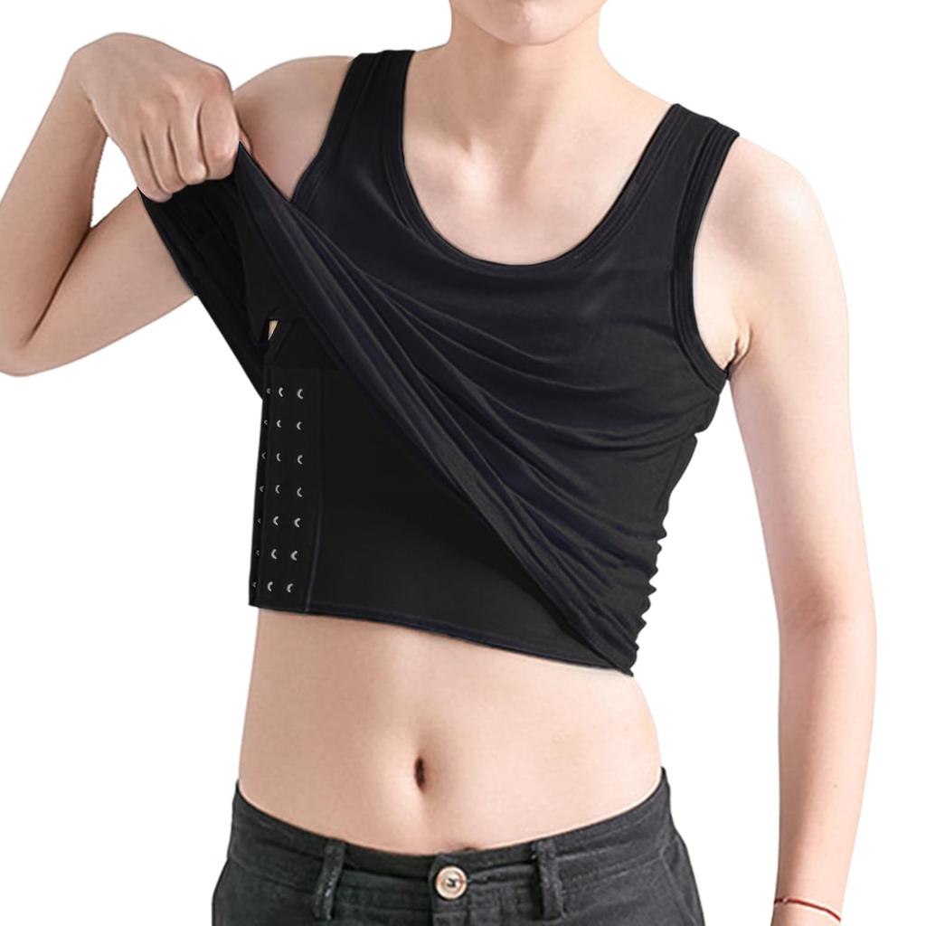 Tank Top for Flattens Makes Breasts Look Adjustable No Flattens Plain Bust Japanese Style for Men [Ttoitv] Women, Chest, Smaller, 3-step Hook,