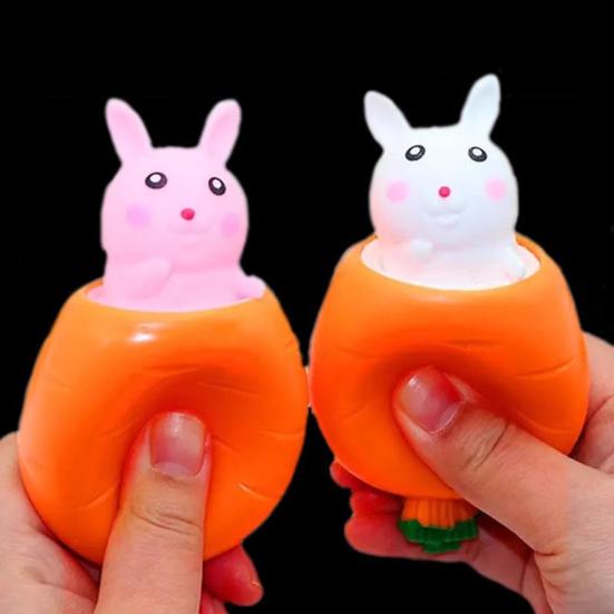 Carrot Rabbit Fidget Toys Easter Squeeze Toys Cute Bunny Stress Relief