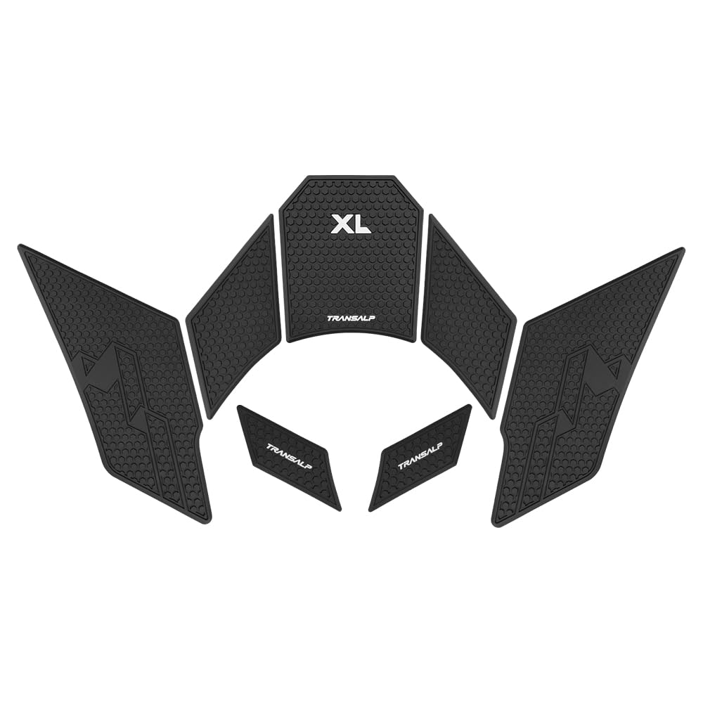 Motorcycle Side Tank Pads, Tank Pad Protective Decals, Gas Knee Pads, Traction Pads for XL750 Transalp 2025 2024 2023, Black [Parallel Import]