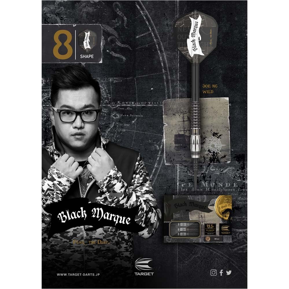 TARGET Target BLACK MARQUE SERIES Black Mark Series WILD Wild 2BA Joe Ng Player Model Dart Barrel Dart Set 2.0 2.0 <210282>