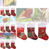 Plush Grinch Christmas Stocking Cozy Gift Bag For Kids Holiday Candy Holder