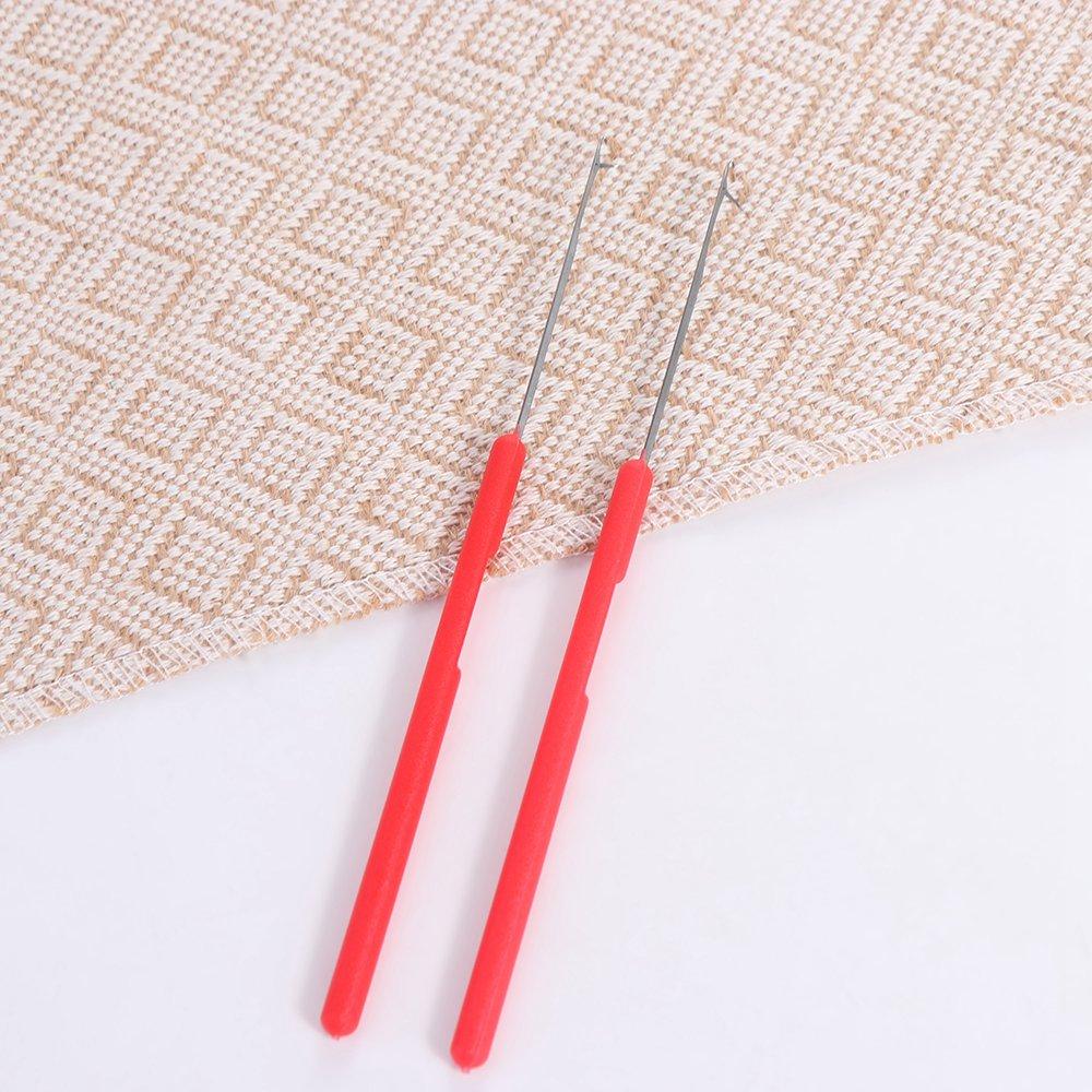2PCS Plastic Handle Knitting Hooks Micro Hook Hook Needles  for Making Dreadlock