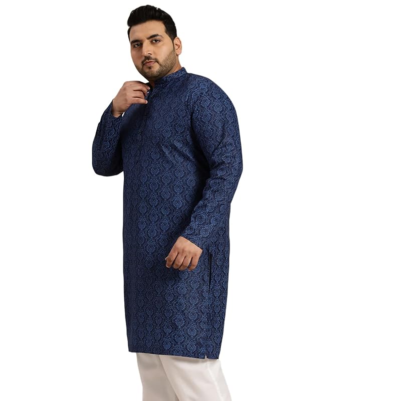 SOJANYA Plus (Since ) Men' Cotton Blend and Printed Only Long Kurta