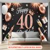 Party Backdrop Birthday Stars Crown 40Th Photo Booth Background Wall Decor