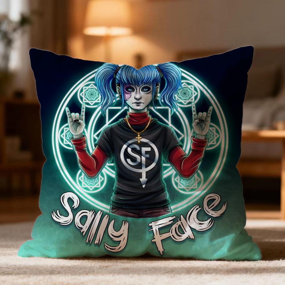 Hot SSally Faceed Cushion Cover Soft Washable Pillow Case Multi-Scene for Couch Bed Travel Office Use