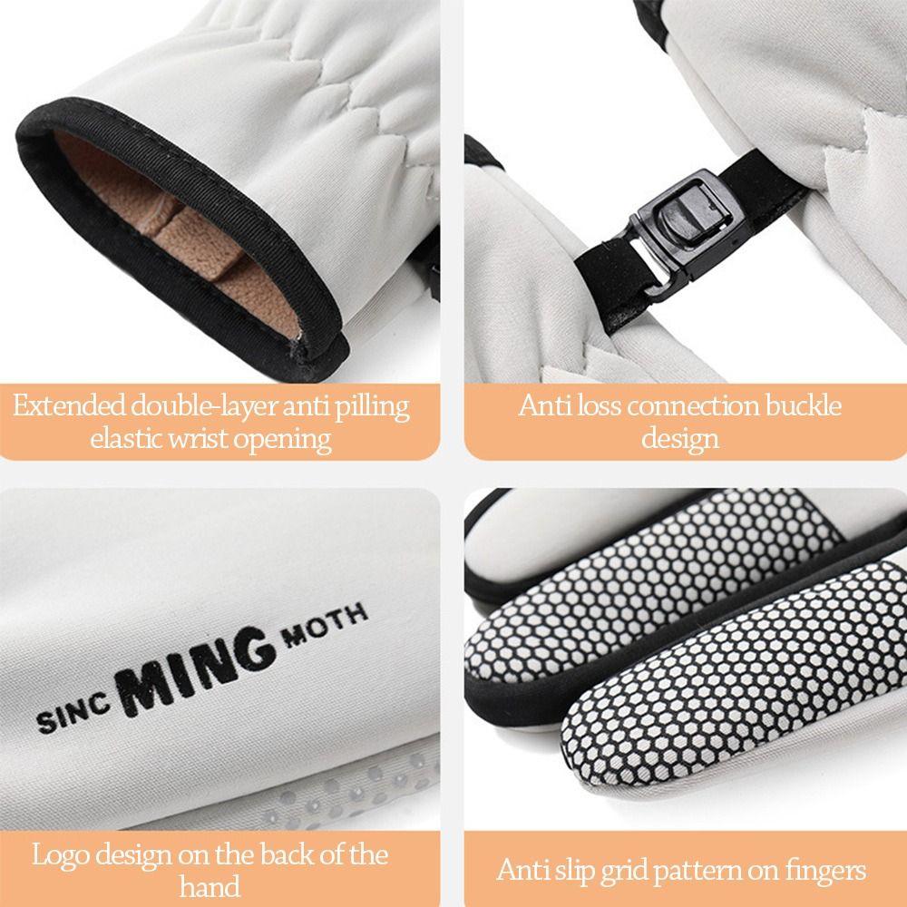 Nonslip Cycling Gloves Warm Ski Gloves Fashion Winter Gloves  Skiing