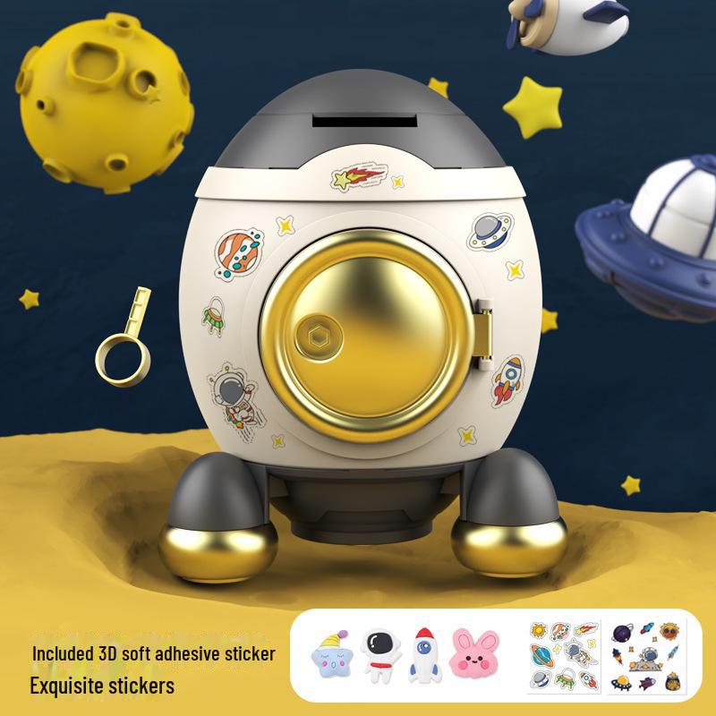 

Детская мультяшная копилка с замком - большая емкость, самодельная игрушка