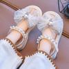 Sandales d'été pour filles Chaussures de princesse à velcro à semelle souple pour enfants Nœud Petit, Moyen, Grand Été pour enfants filles