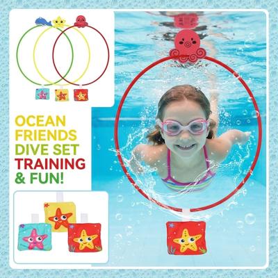 Diving Ring Pool Toy For Children, Underwater Floating, Breath-holding Training Equipment (random Design)