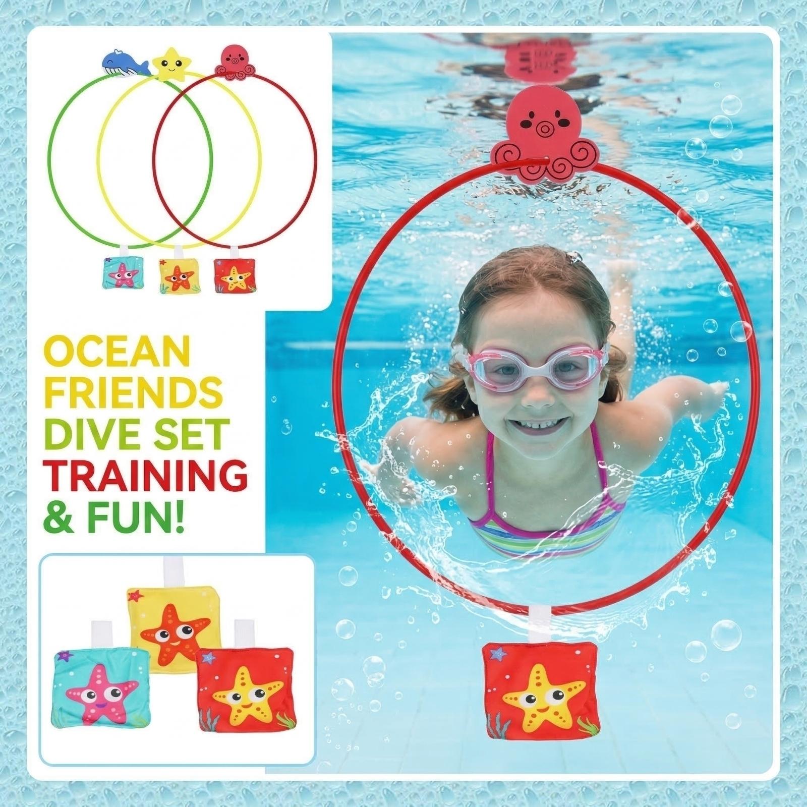 

Diving Ring Pool Toy For Children, Underwater Floating, Breath-holding Training Equipment (random Design) One Size