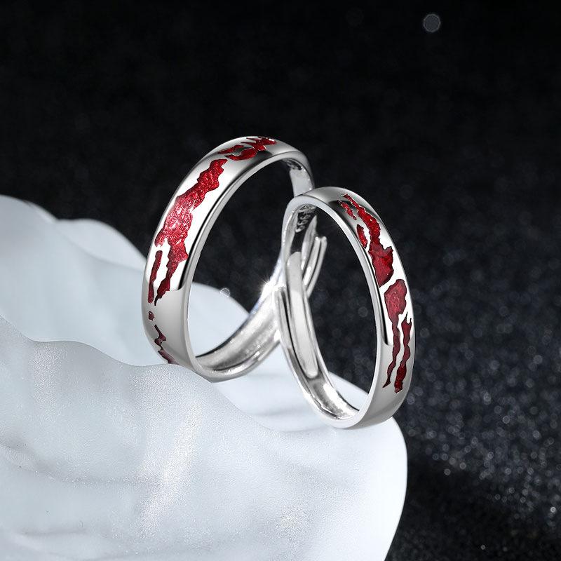 Hot Couple Pair Ring Personalized Epoxy Ring Opening To Give Girlfriend Valentine's Day Gift
