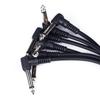 6Pcs Effect Cable Noise Suppression Copper Core Single Channel 6.35mm Guitar Pedal Cord Patch Cable